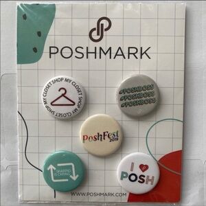 🆕Poshmark 5 pin collectors edition 2019 poshfest